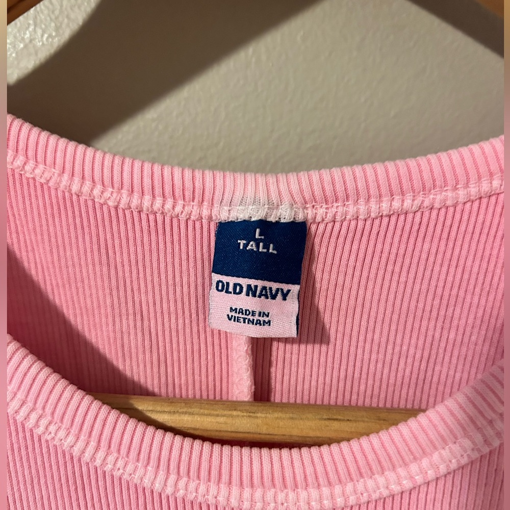 Old Navy light pink ribbed bodycon dress, large tall